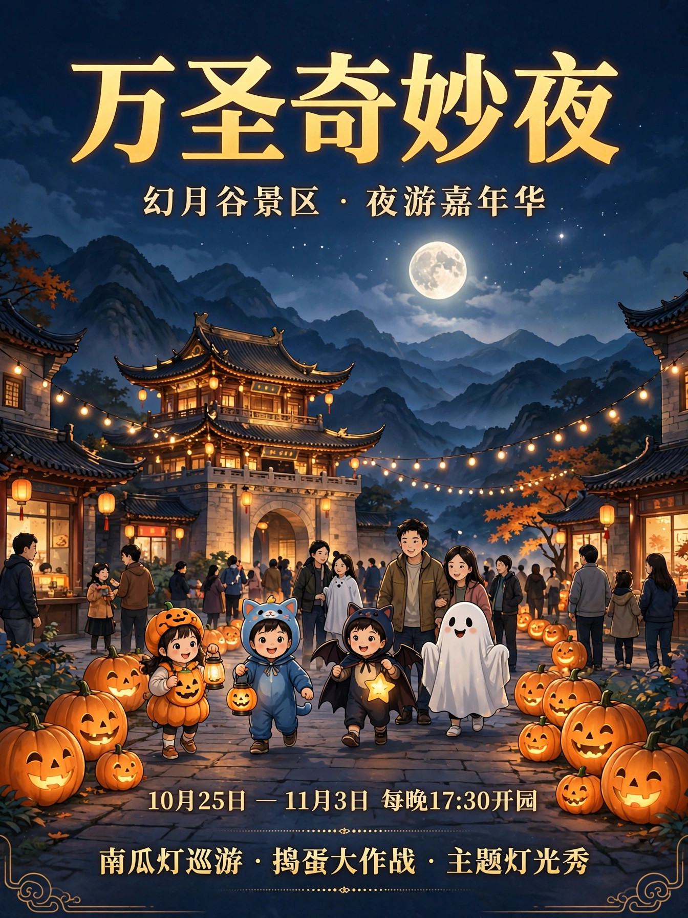 景区万圣奇妙夜海报