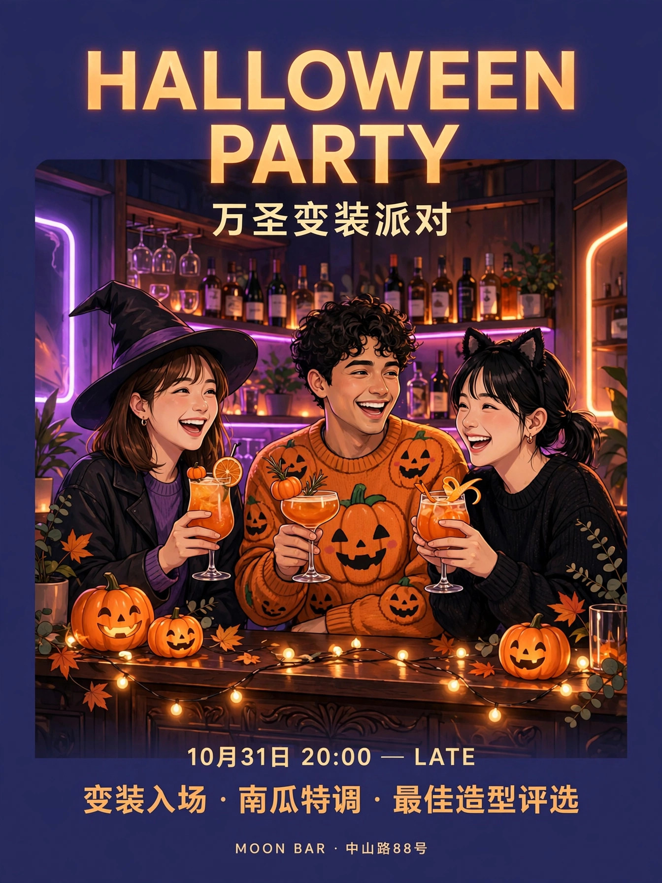 酒吧万圣派对海报